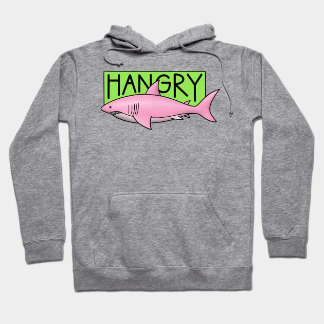 Hangry Shark Pink Hoodie by Christine Parker & Co